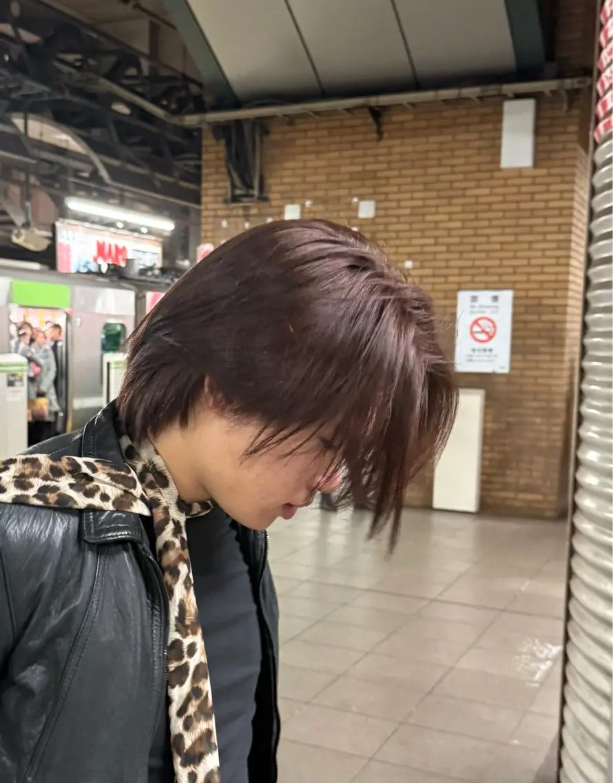 ショート カラー メンズ ブラウンカラー 恵比寿/海上 太郎のヘアスタイル