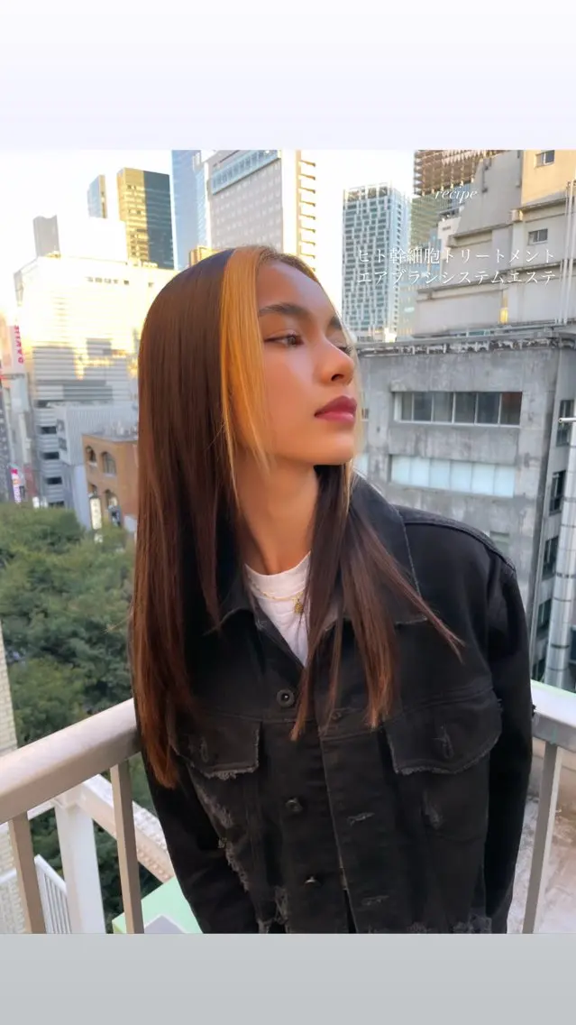 セミロング カラー ヘアアレンジ 縮毛矯正 トリートメント 髪質改善/縮毛矯正 RYOのヘアスタイル