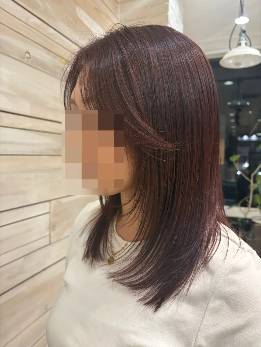 ミディアム レイヤーカット 艶カラー/ 似合わせ カット/カズキ🌞のヘアスタイル