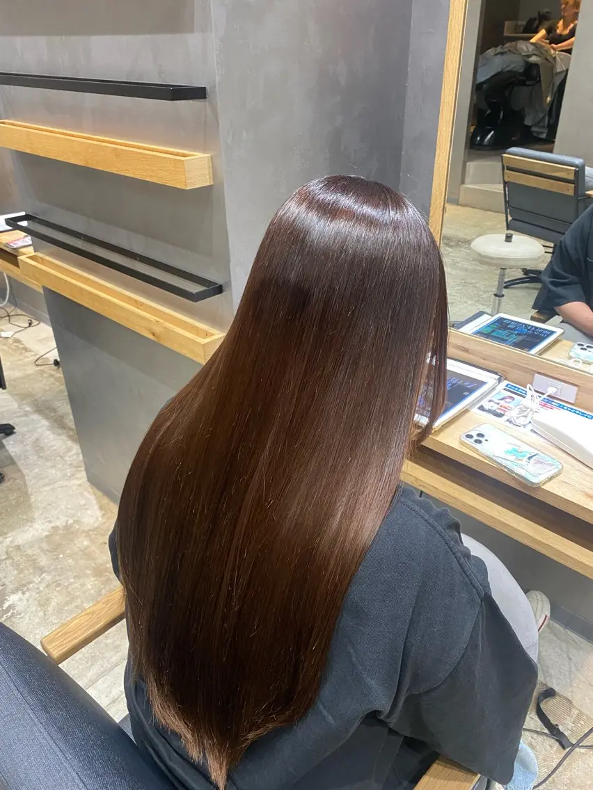 ロング 縮毛矯正 松本 凪のヘアスタイル