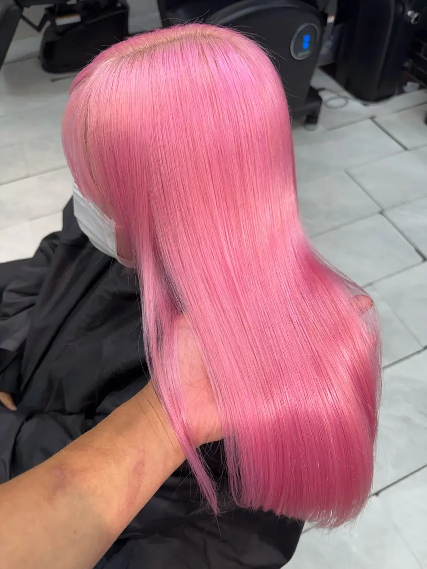 ロング カラー ベージュカラー ブリーチ ブロンド ケアブリーチ 透明感カラー ヘアカラー Lima/ハイトー ン/ブリーチ/心斎橋のヘアスタイル