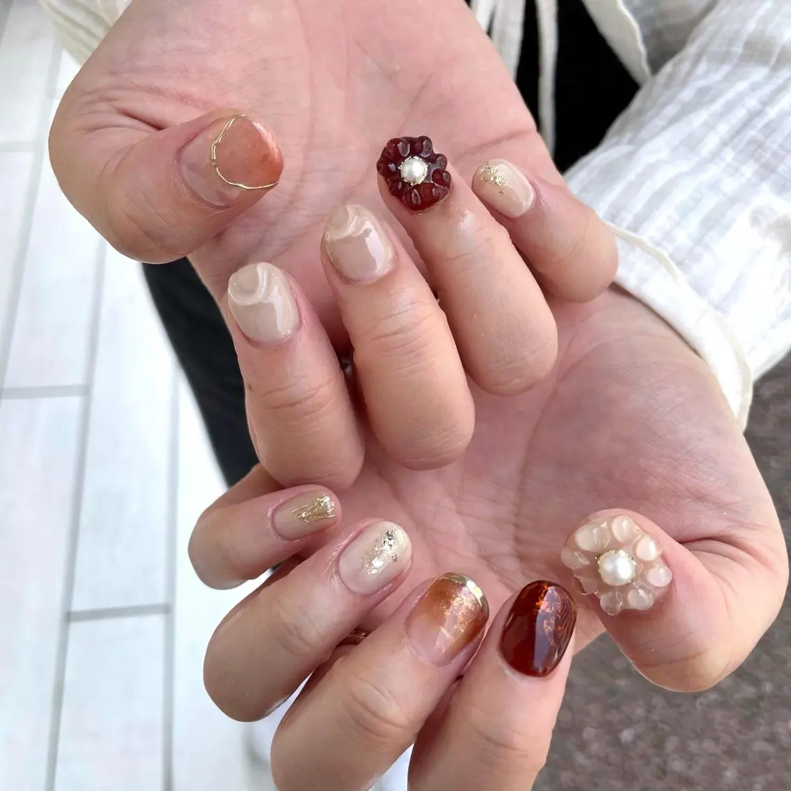 ネイル ハンドネイル 新井 ひなののネイルデザイン