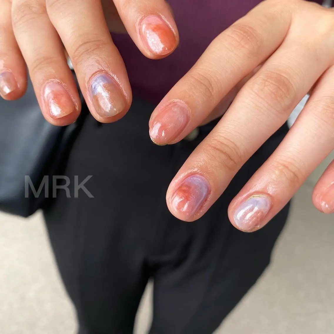 ネイル ミラーネイル ニュアンスネイル MARUKO nailのネイルデザイン