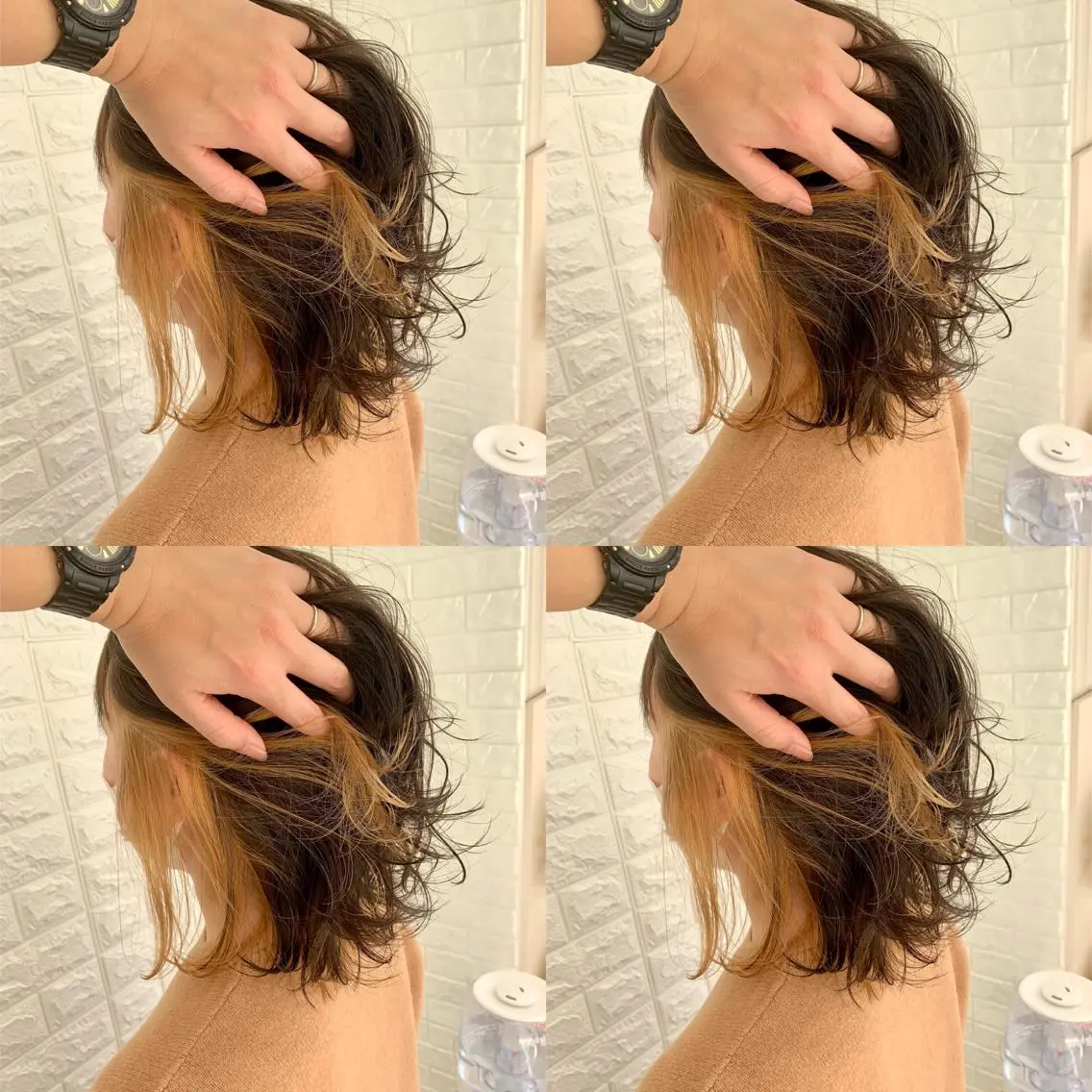 ミディアム カラー ブリーチ インナーカラー ヘアカラー ハイトーン/ブリーチ 山崎 悠次のヘアスタイル