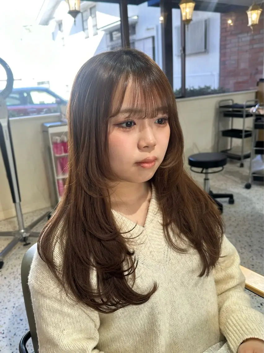 ロング カラー 加藤 優花のヘアスタイル
