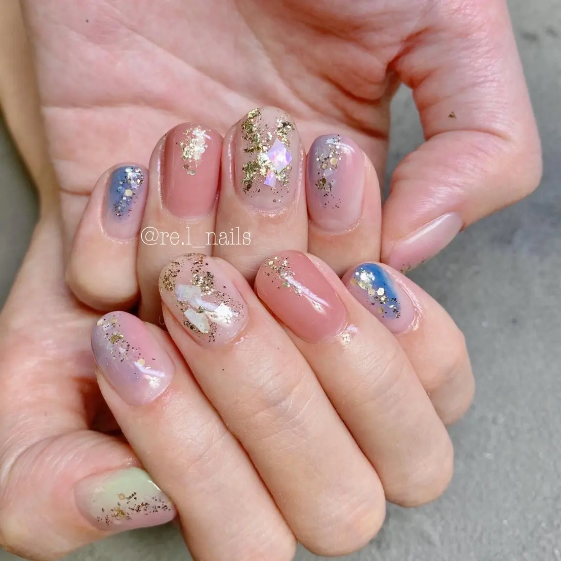 ネイル ニュアンスネイル モチの良さ◉ フィルインネイル♡のネイルデザイン