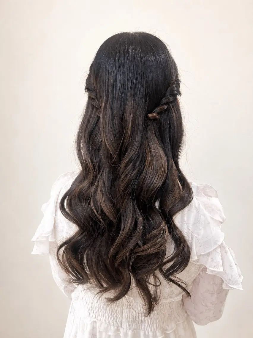 ロング ヘアアレンジ ヘアセット ヘアセット ヘッドスパ/河西未来のヘアスタイル