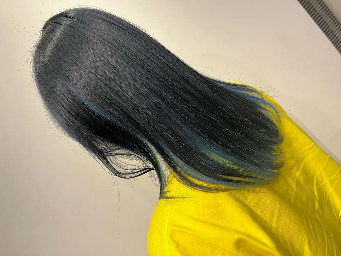 カラー アクアカラー ブルーカラー 篠原 海のヘアスタイル