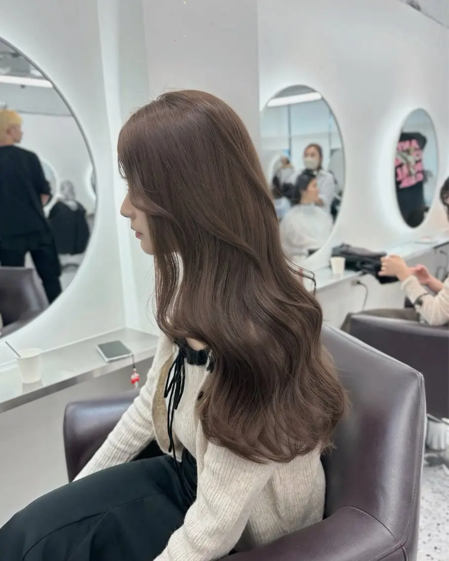 セミロング カラー パーマ ヘアアレンジ ベージュカラー ヘアカラー トリートメント ヘアセット 🌸グレージュ/ ベージュ🌸yutaのヘアスタイル