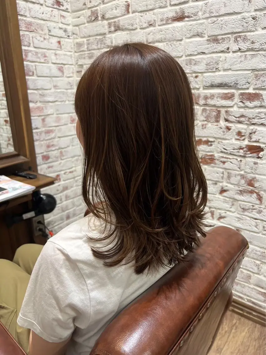 セミロング カラー ヘアアレンジ 💐Mauve世田谷 / akariのヘアスタイル