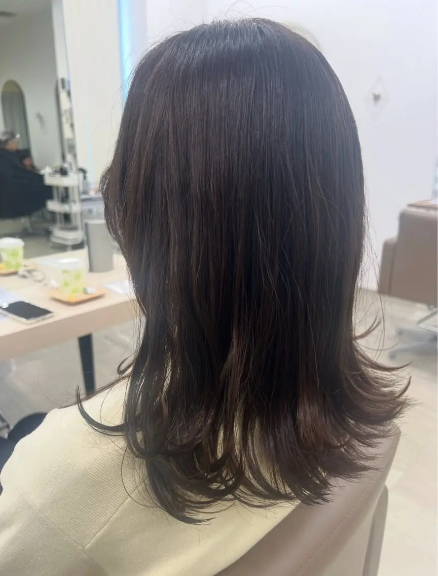 ロング カラー 透明感カラー グレージュ カット ヘアカラー 笠原 裕貴のヘアスタイル