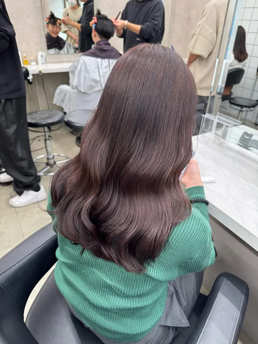 ロング カラー パーマ ヘアアレンジ メンズ キッズ 韓国系🇰🇷🩶 艶暗髪/MEIのヘアスタイル