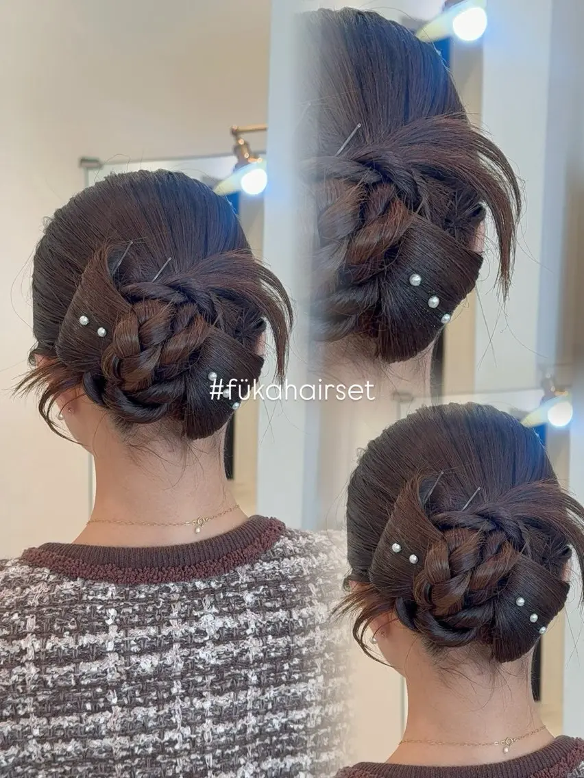 ヘアアレンジ ヘアセット fitするカット♡/ 多幸感/ふうか◠‿◠のヘアスタイル