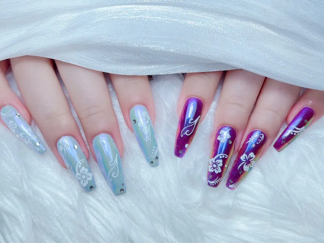 ネイル ハンドネイル M🌷nail 長さだし専門店のネイルデザイン