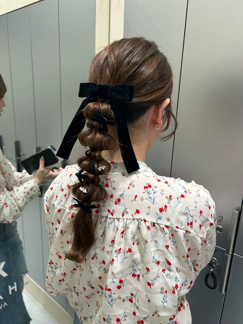ロング ヘアアレンジ ヘアセット 🎀HARU/透明感 ダブルカラー🔅のヘアスタイル