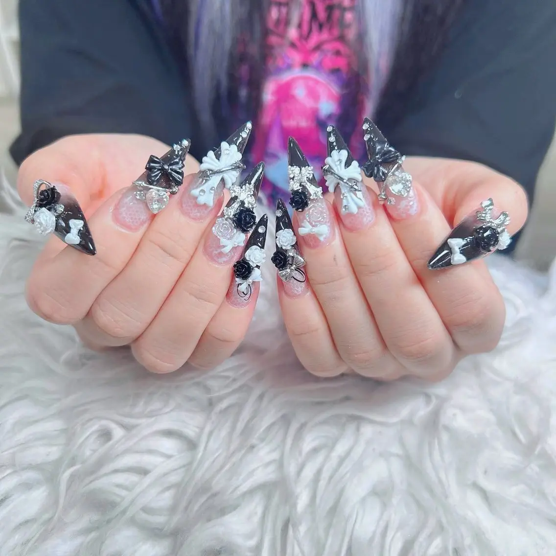 ネイル フットネイル フレンチネイル グラデーション 韓国ネイル ロングネイル ハンドネイル Hani Nail Salonのネイルデザイン
