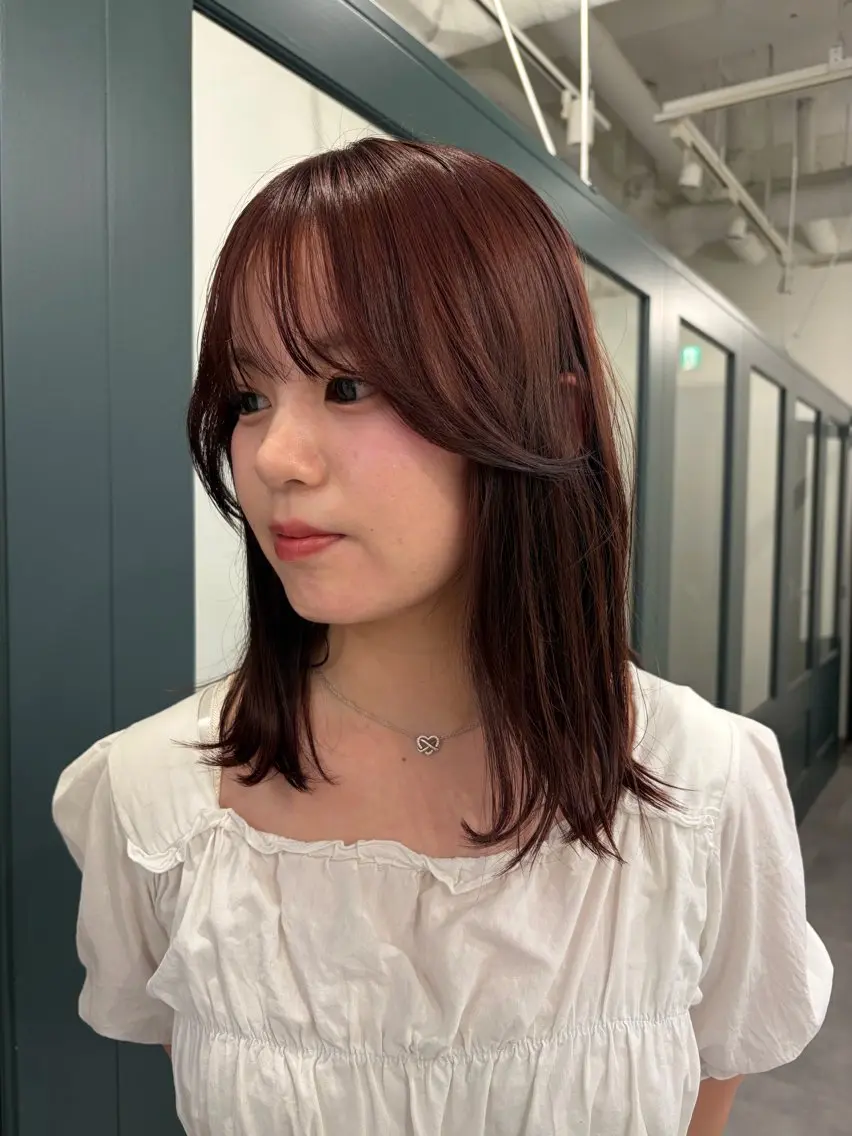 カラー ブラウンカラー ピンクカラー ヘアカラー ブリーチ無しカラー 垢抜け/🌱Yutaのヘアスタイル