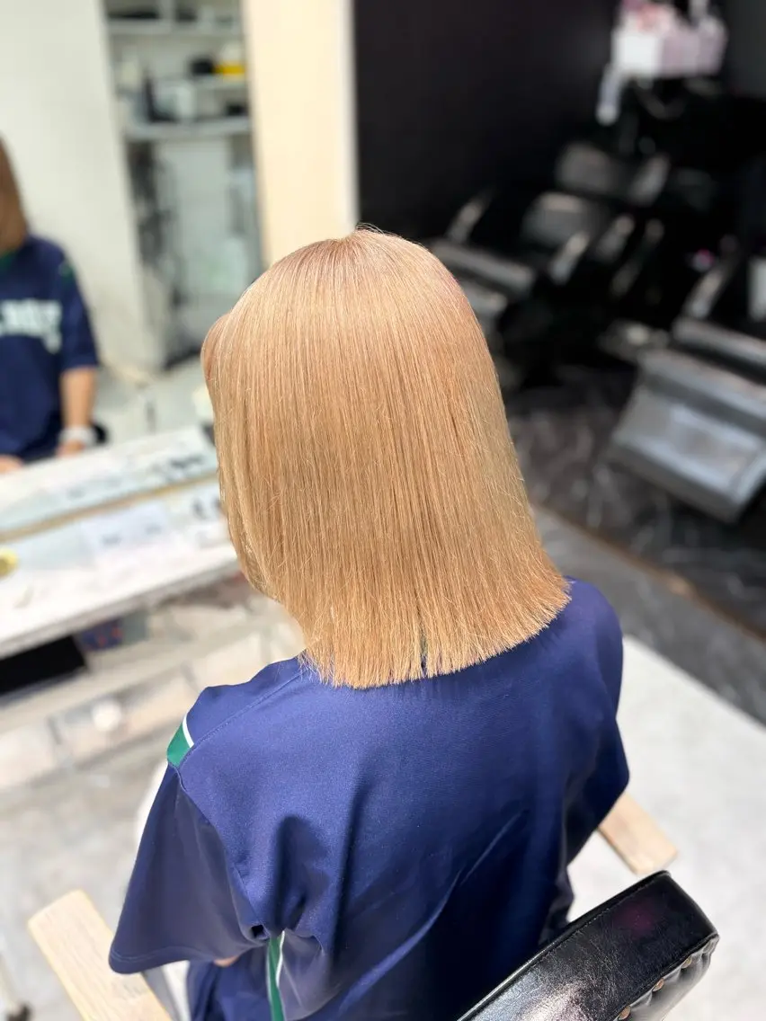 ロング カラー ヘアカラー トリートメント ヘアセット 色落ち綺麗🩰ハイ トーン🎀RINKAのヘアスタイル