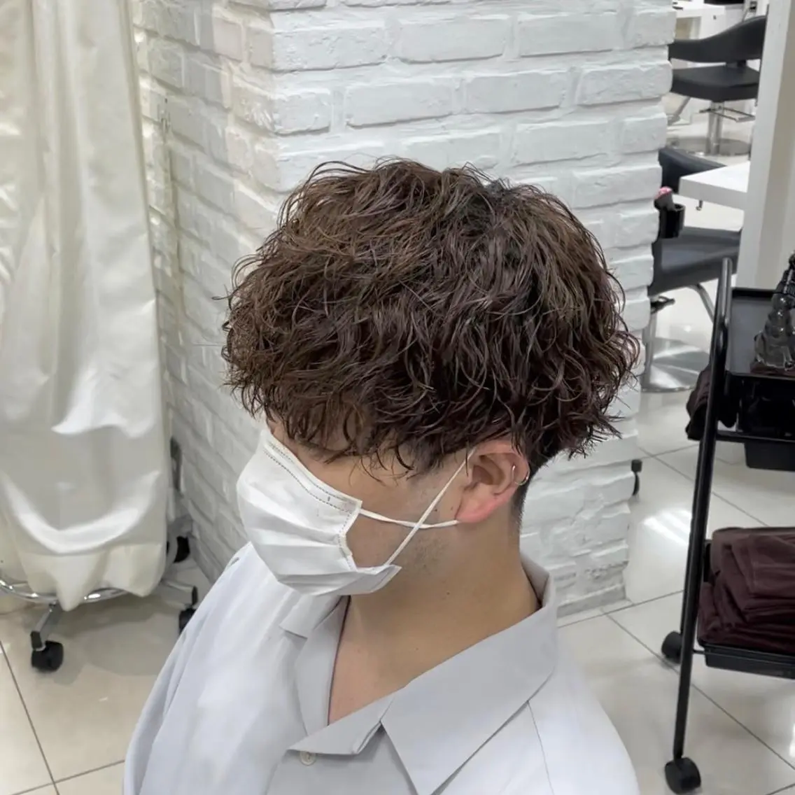 ショート パーマ メンズ メンズパーマ 波巻きパーマ カット パーマ トリートメント フェザーパーマ職人 🪶ryosukeのヘアスタイル