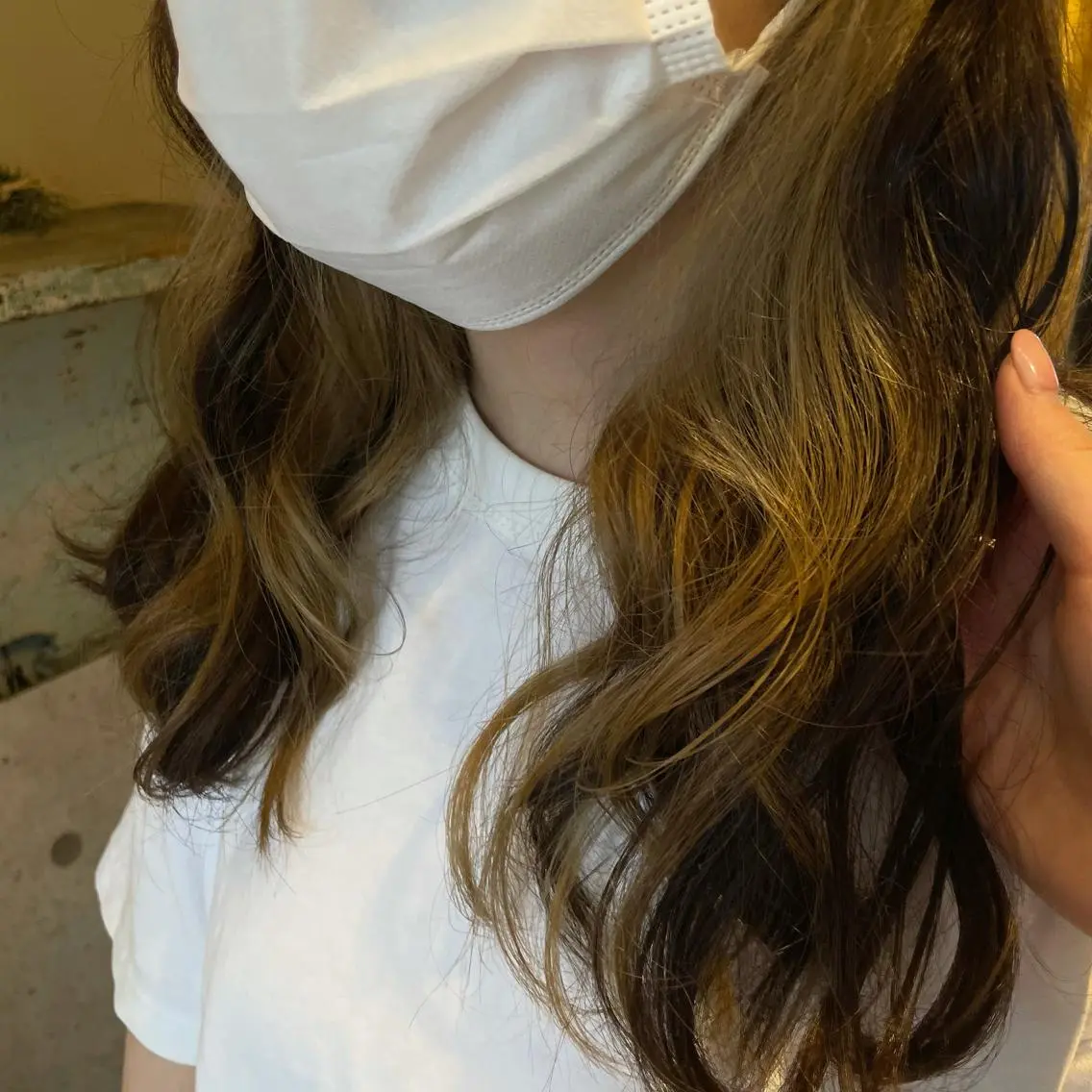 セミロング カラー ヘアカラー トリートメント FERIAあべの KARINのヘアスタイル
