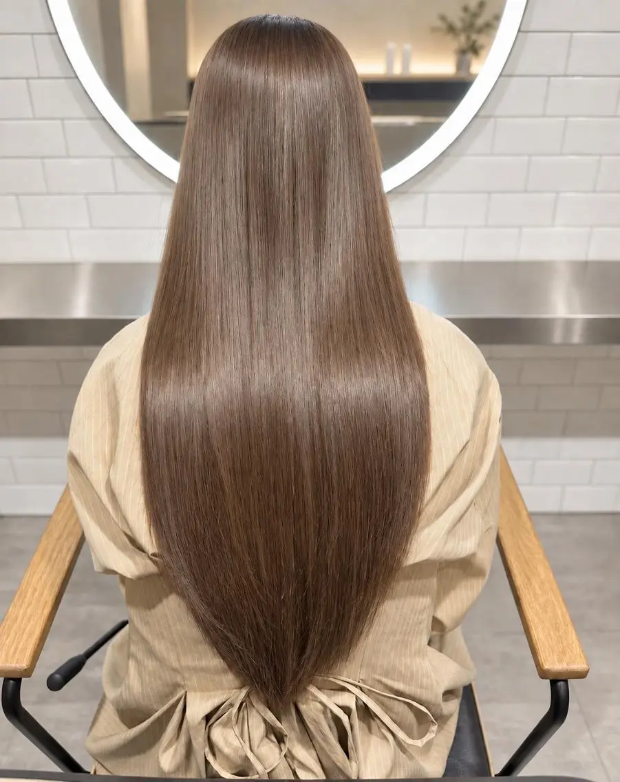 ブリーチなしでも透明感MAX✨ダメージ最小限カラー+うる艶集中トリートメント💖の写真