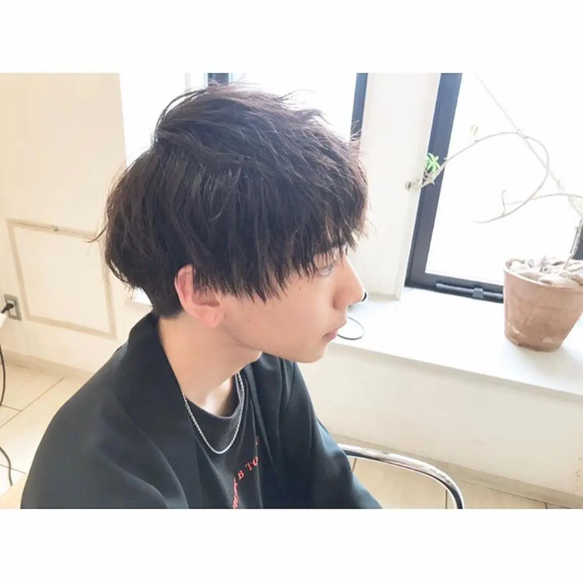 ショート パーマ メンズ カット パーマ ✿ 𝚜𝚊𝚔𝚒 ✿のヘアスタイル