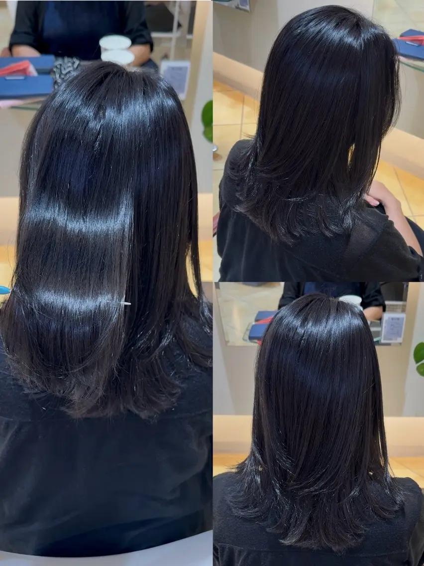 ミディアム 髪質改善 池田 早穂のヘアスタイル