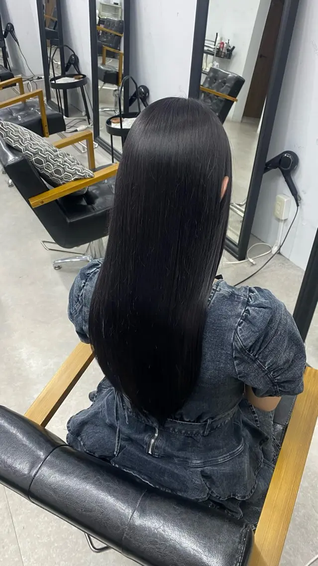 ロング 縮毛矯正 トリートメント 太田 すず香のヘアスタイル