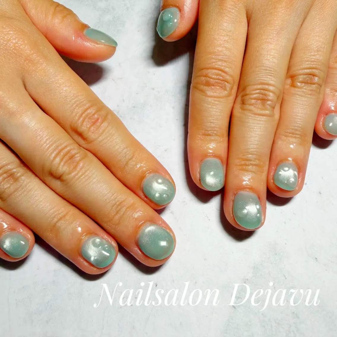 ネイル マグネットネイル ビー玉ネイル ハンドネイル Nail salon Dejavu 🌿のネイルデザイン