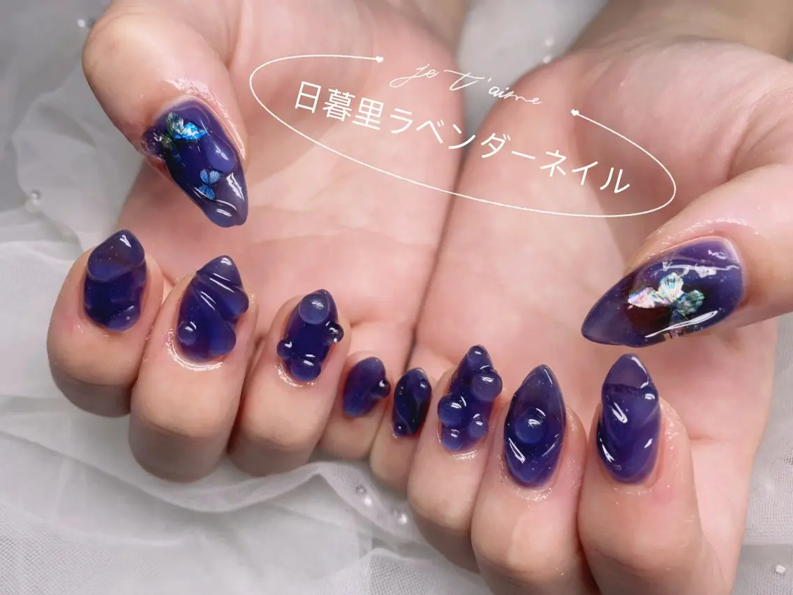 ネイル ラベンダー💖日暮里 ルル💖ネイルのネイルデザイン