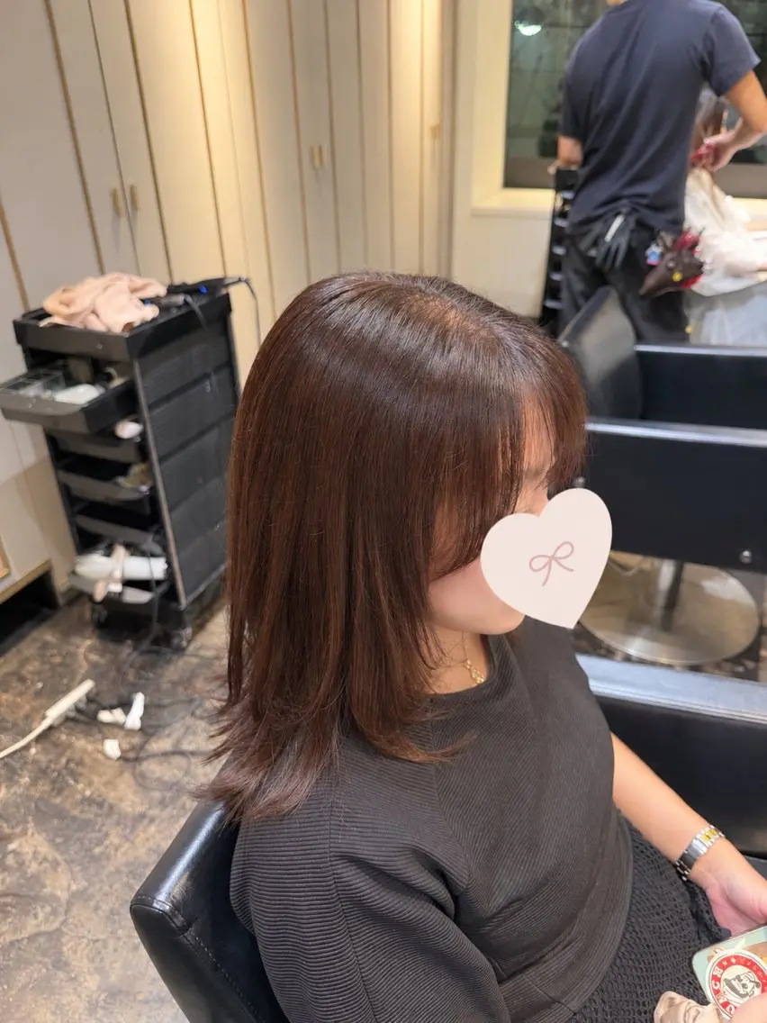 ミディアム 顔周りカット レイヤーカット 🌟ショート/デジパ みつき🌟のヘアスタイル