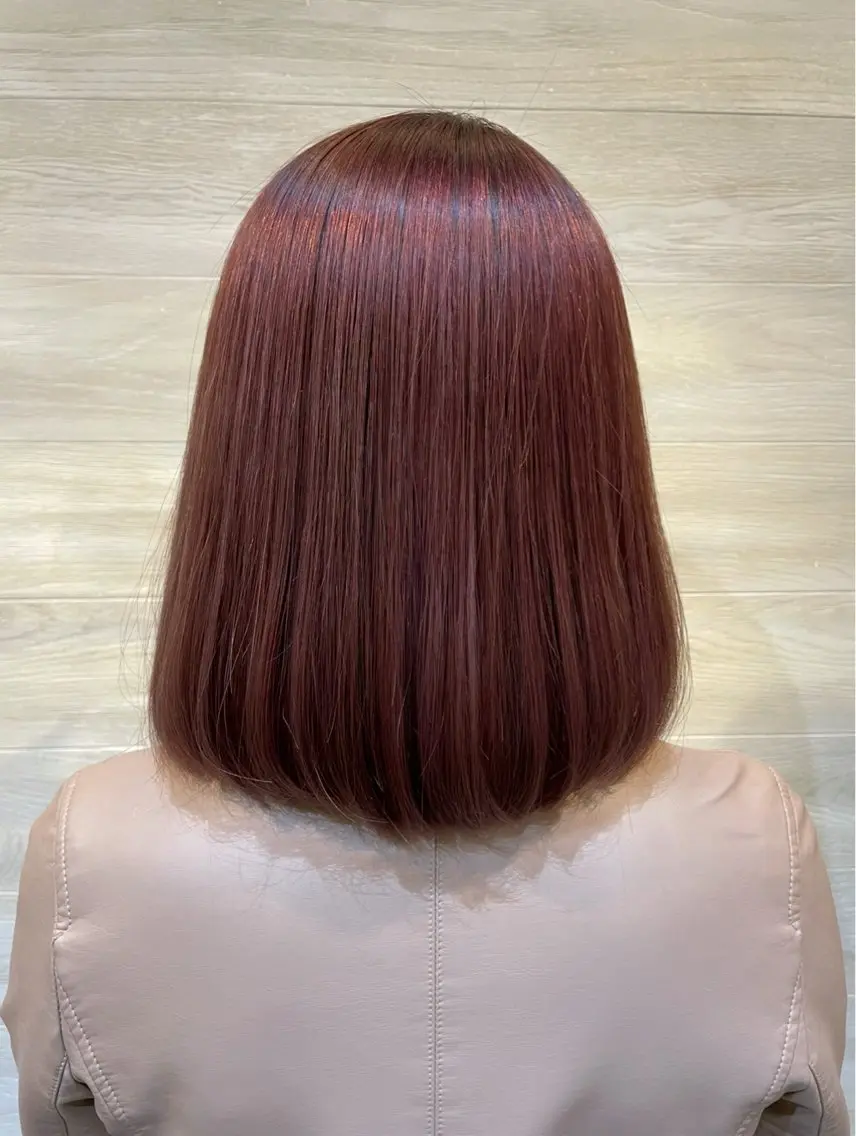 ミディアム ボブ 髪質改善 トリートメント 酸性ストレート 酸熱トリートメント カット ヘアカラー トリートメント ヘアセット 野村直希 NAOKIのヘアスタイル