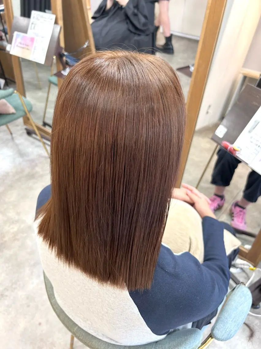 セミロング ヘアカラー 髪質改善カラー/ 透明感カラー🫧のヘアスタイル