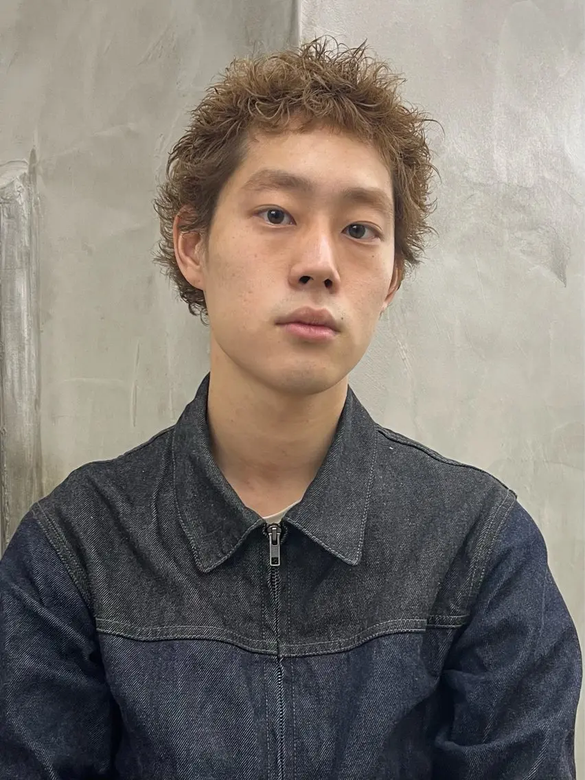 カラー パーマ メンズ カット ヘアカラー パーマ メンズカット パーマ[佐橋]のヘアスタイル