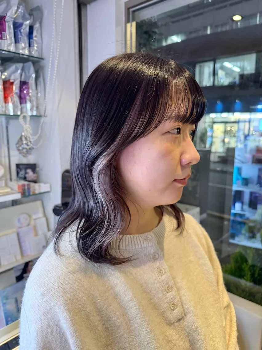 ミディアム カラー カット ヘアカラー 透明感カラー🌱 🍑天野琴音🍑のヘアスタイル