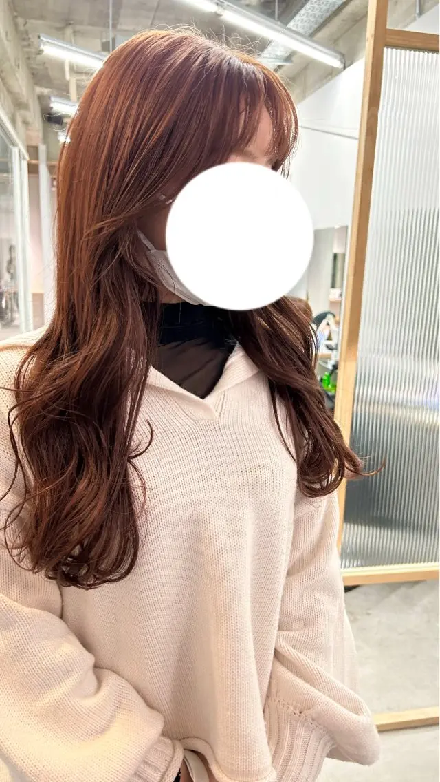 ロング カラー ブラウンカラー ashiato mizukiのヘアスタイル