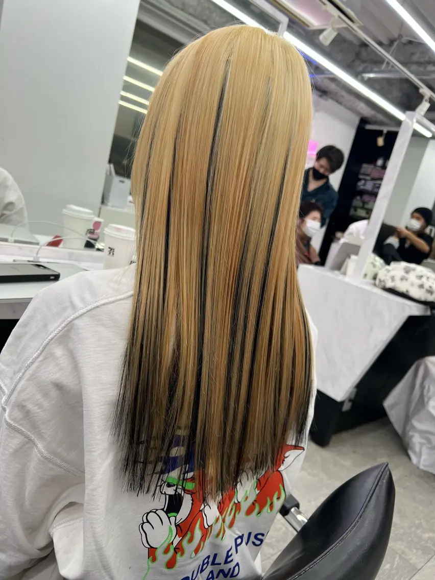 ロング プルエクステ エクステ ヘアカラー エクステ プルエクステ 🖤MIYUのヘアスタイル