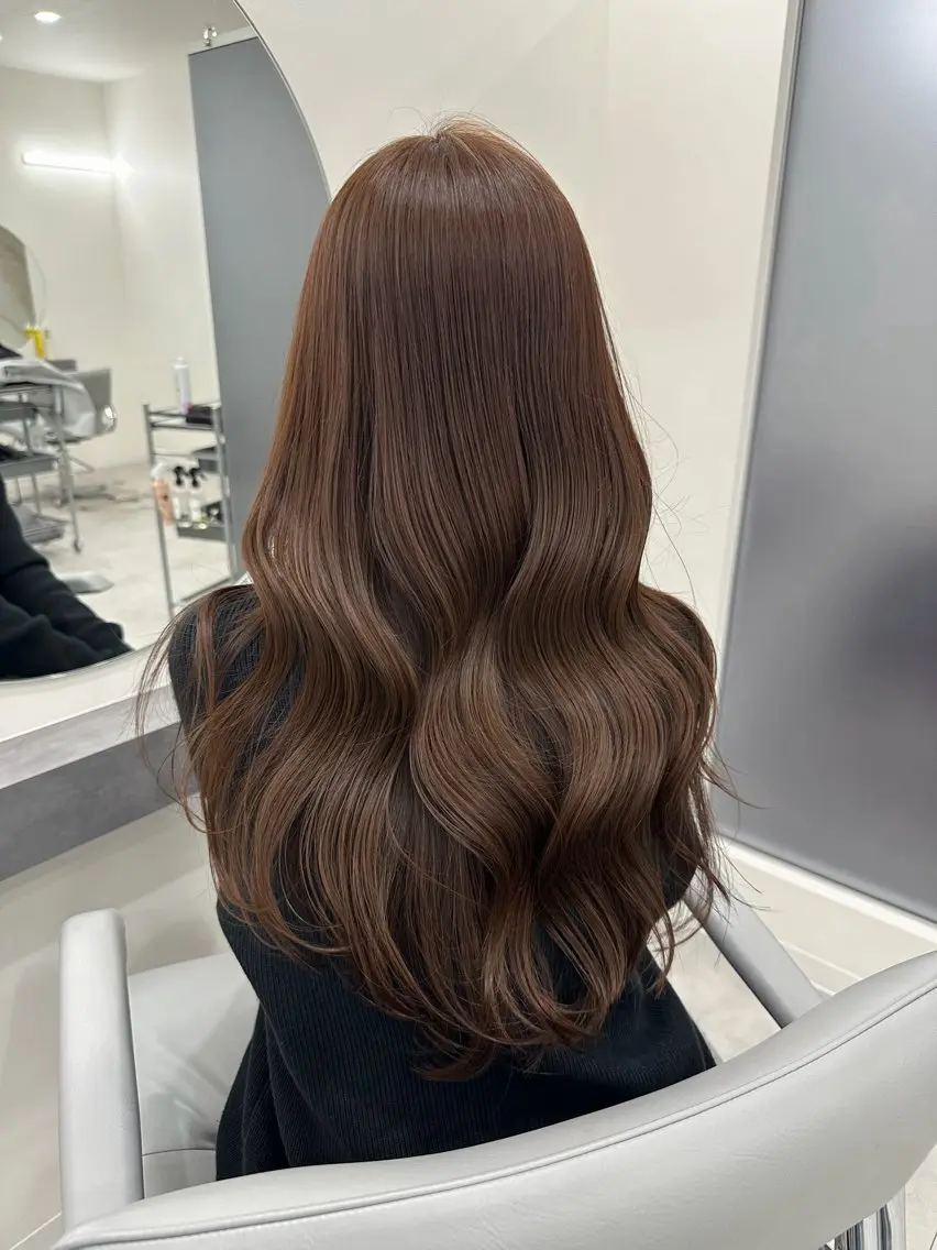 ロング トリートメント ヘアカラー YOSHINO AIKOのヘアスタイル