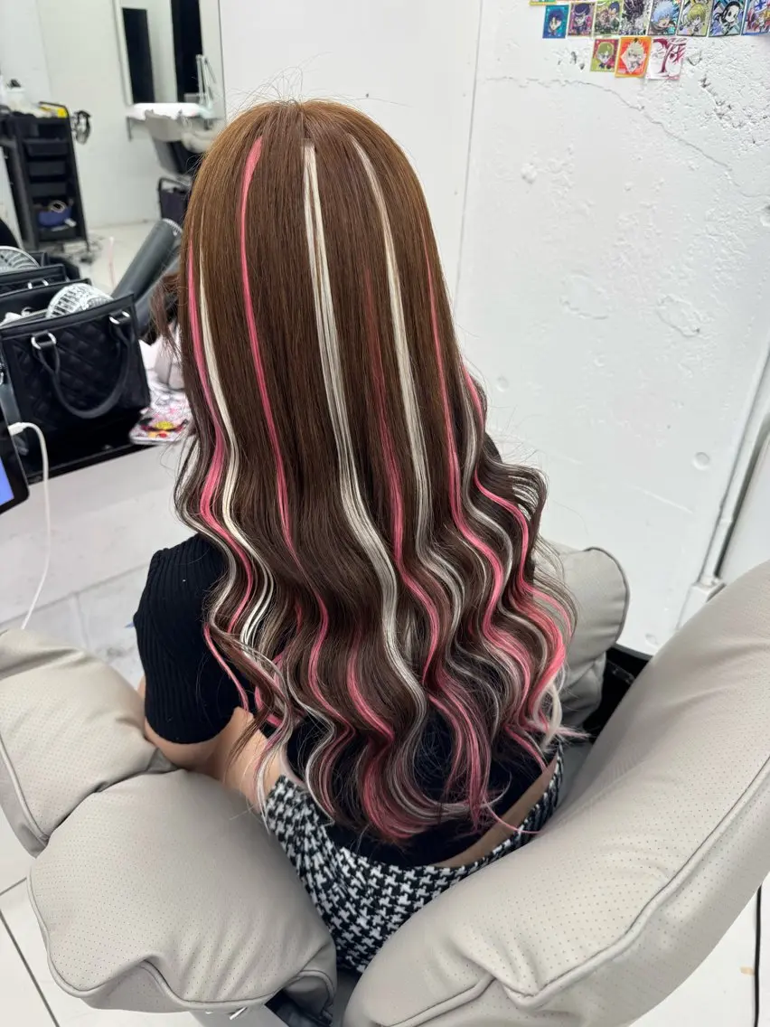 ロング ハイライト エクステ ミユル/ 盛れるエクステ🎀✨のヘアスタイル