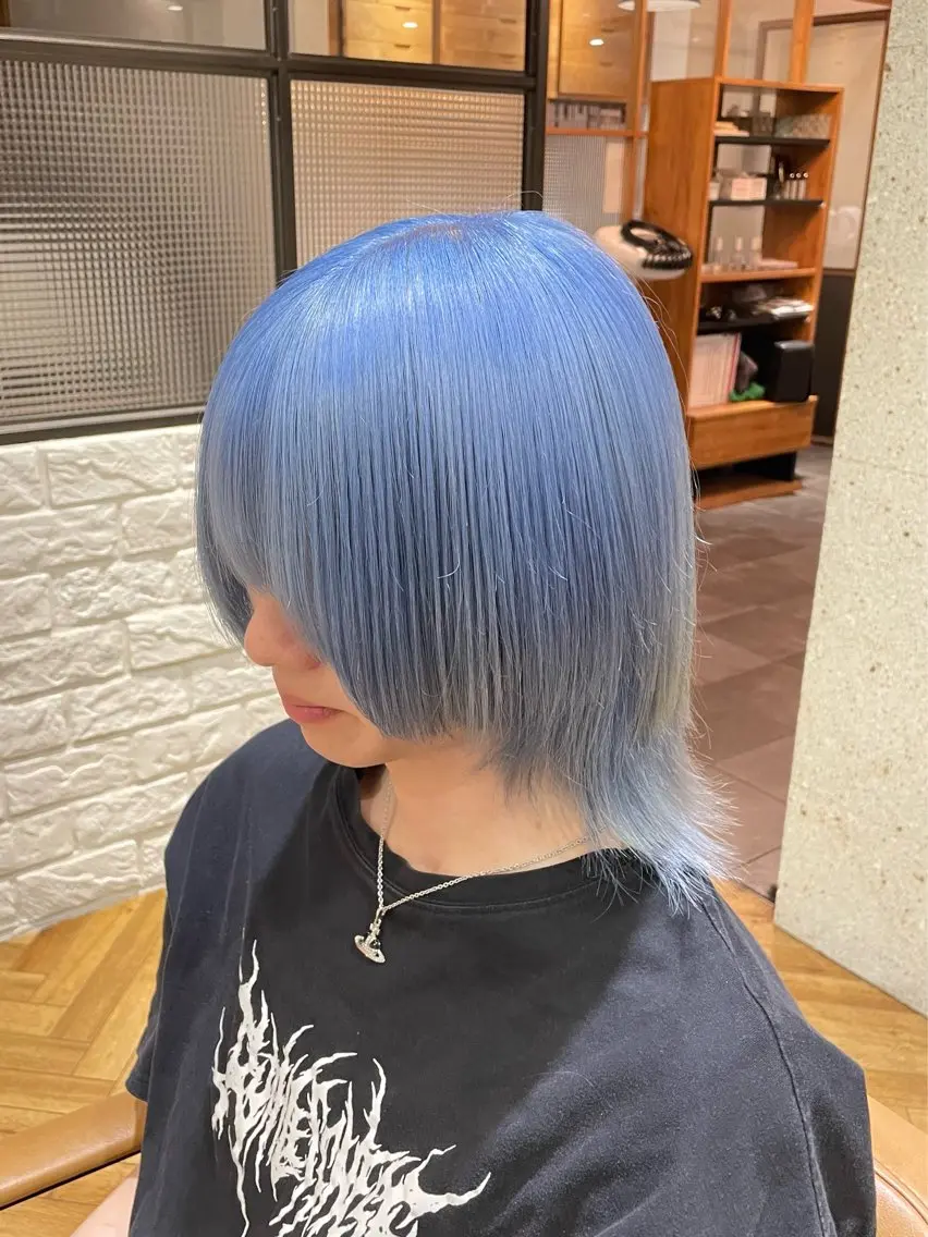ミディアム カラー ヘアカラー 𝒚𝒖-𝒓𝒊 ⸝⋆艶color🌙のヘアスタイル