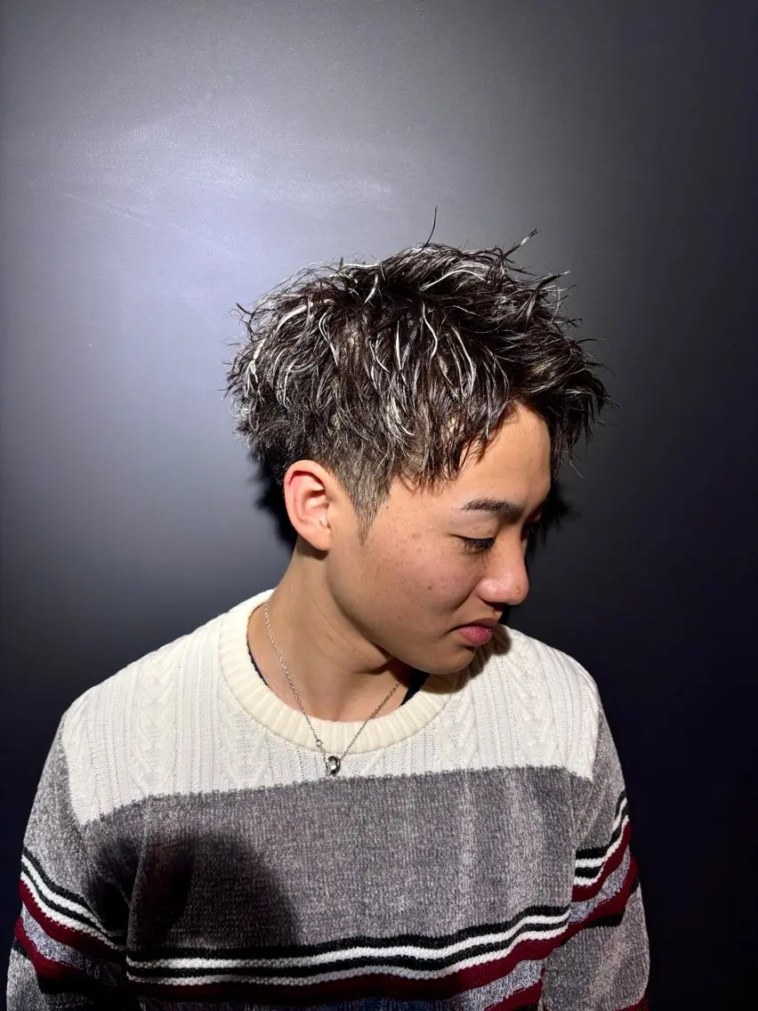 ショート パーマ メンズ メンズパーマ 2ndHOUSE 松本晃佳のヘアスタイル