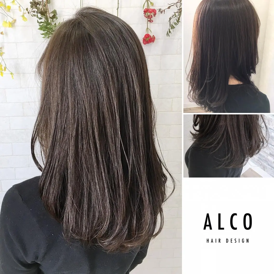 セミロング カラー ワタイショウタ 髪質改善✨眉毛サロンのヘアスタイル