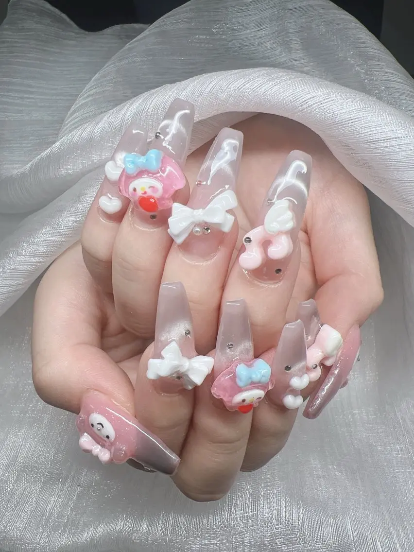 ネイル 長さ出し グラデーション キラキラネイル マグネットネイル ニュアンスネイル Lee Nails チップ長さだし専門店のネイルデザイン