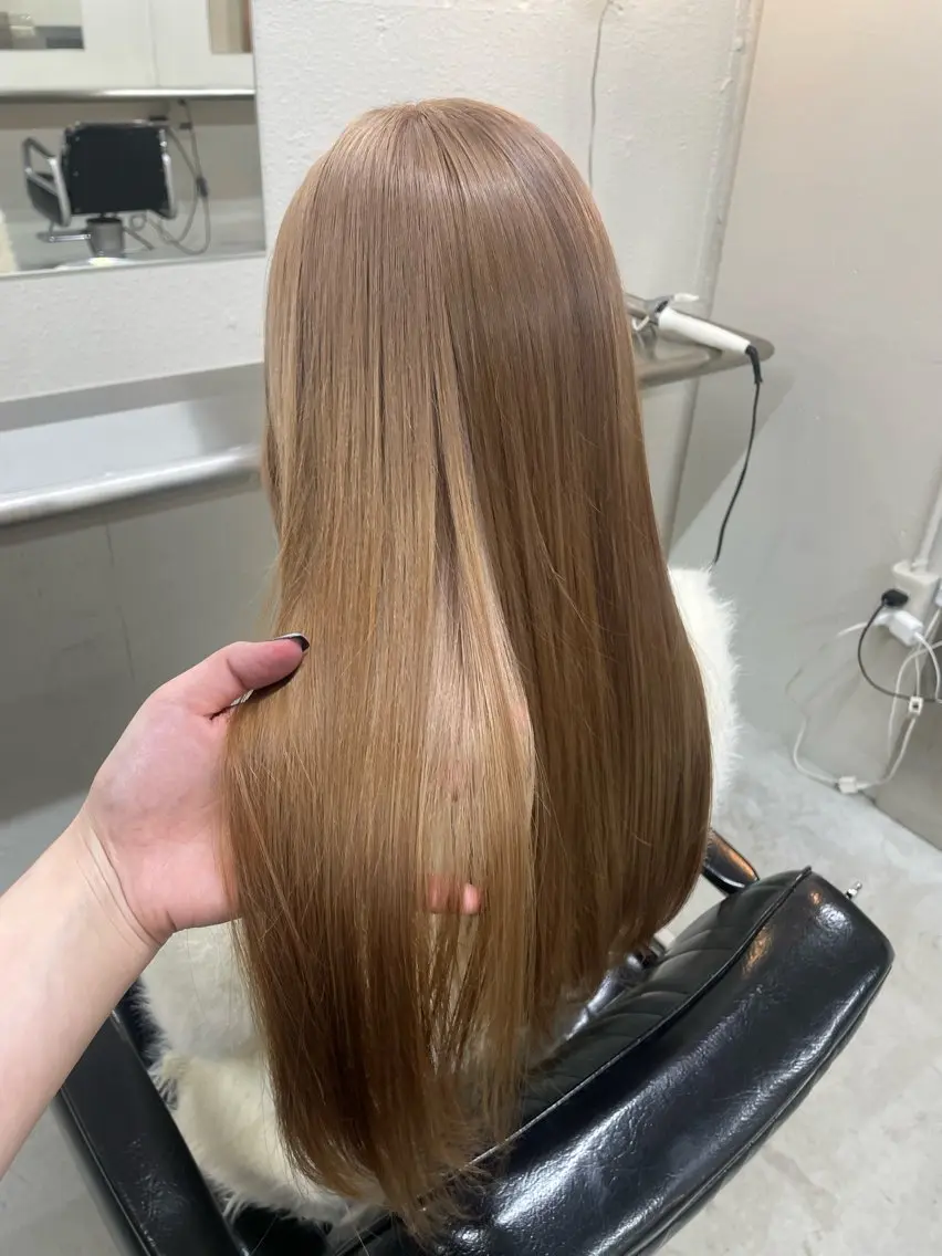 ロング カラー ベージュカラー mana/ハイトーン /ヘアセット🎀のヘアスタイル