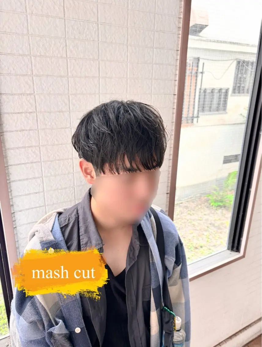 メンズ マッシュ 学生(メンズ向け) 岡山メンズパーマ 白神珠梨のヘアスタイル