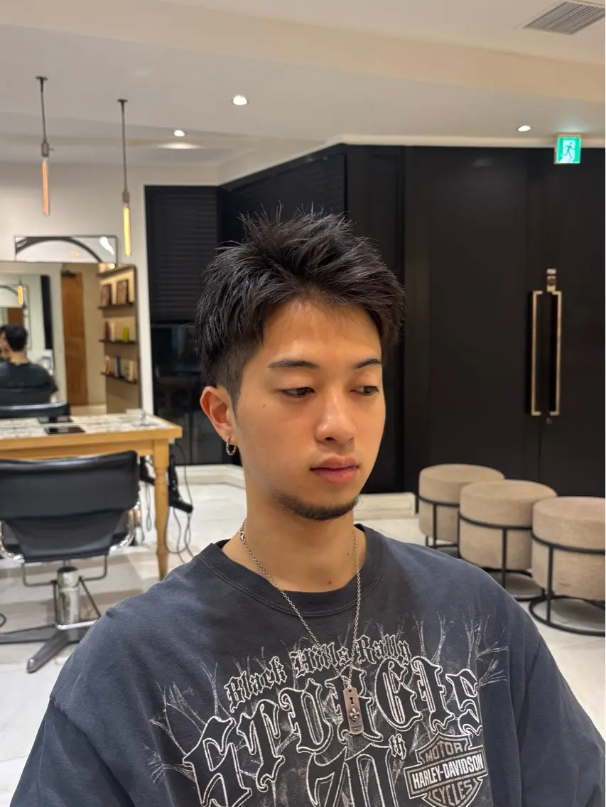ショート メンズ スパイキーショート 刈り上げ ショートヘア カット 莉瑠 / ボブモデル募集🐃のヘアスタイル