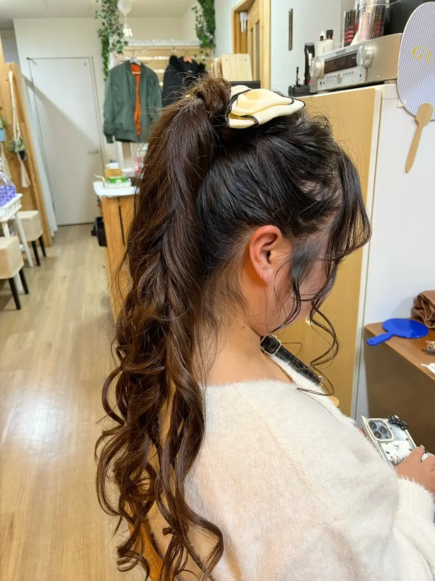ロング ヘアアレンジ ポニーテール 山本 ひろ美のその他イメージ
