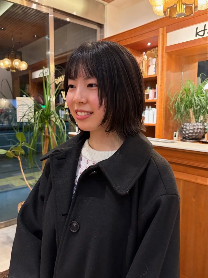 ミディアム ボブレイヤー ボブ レイヤーカット SASAnagano 岩下サードゥのヘアスタイル