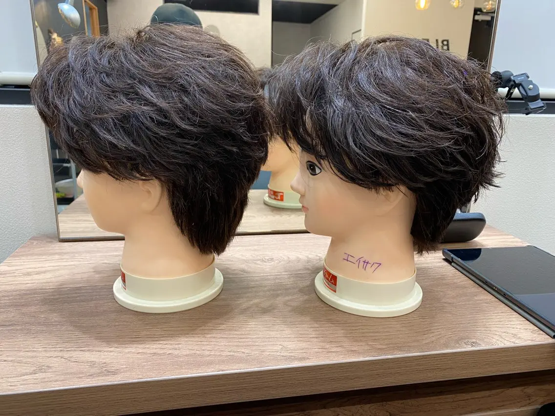 パーマ メンズ フェザーパーマ メンズパーマ カット パーマ BLEACHi高崎店 /湯浅泳作のヘアスタイル
