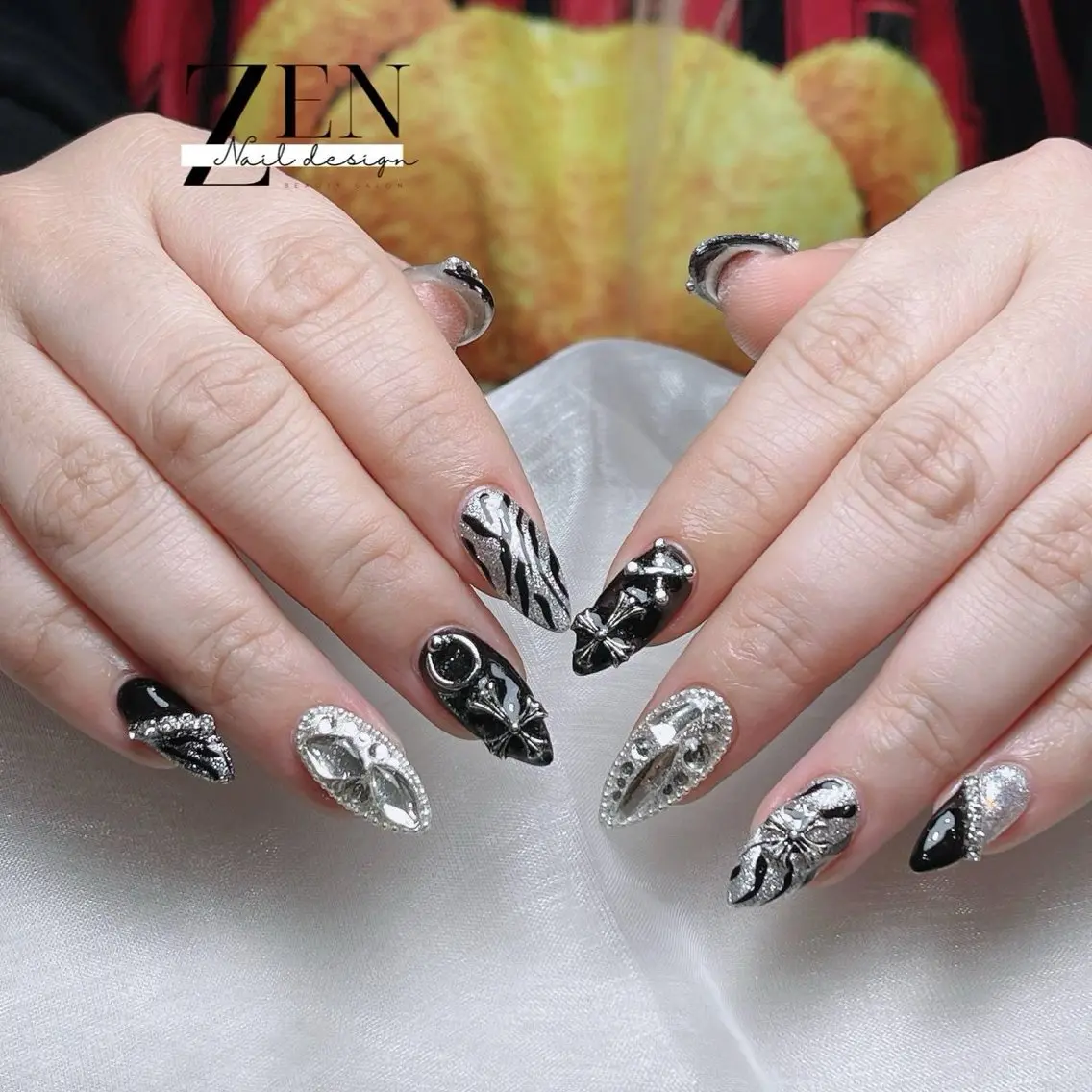 ネイル チークネイル フレンチネイル ジェルネイル 韓国ネイル マグネットネイル ハンドネイル Zen Nail Design 池袋のネイルデザイン
